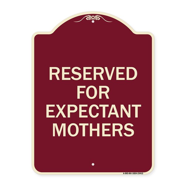 Reserved for Expectant Mothers Heavy-Gauge Aluminum Architectural Sign, 18" L, 24" H, BU-1824-23412